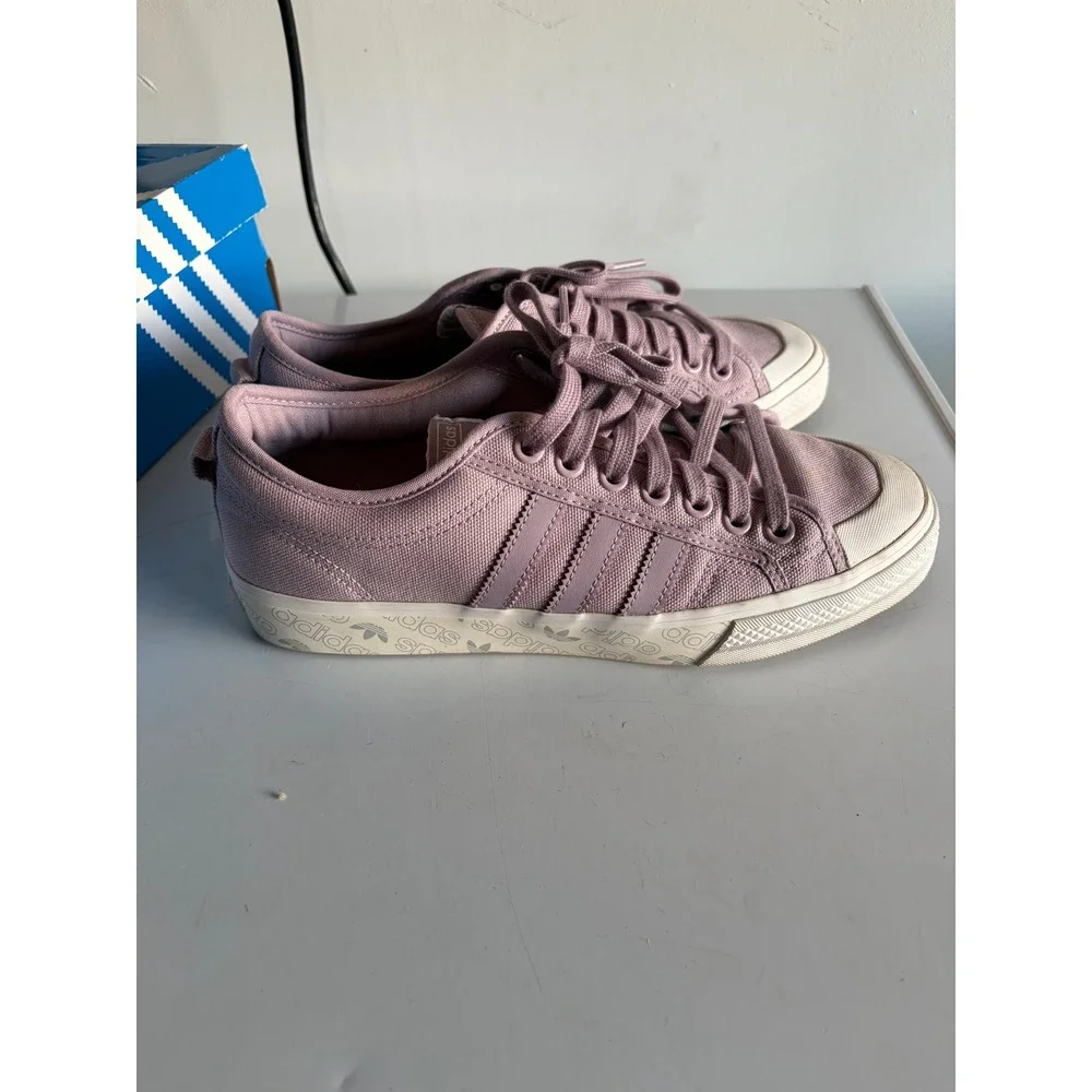 Adidas Originals Nizza W Soft Vision Purple Canvas Sneakers EE5614 Womens 10.5